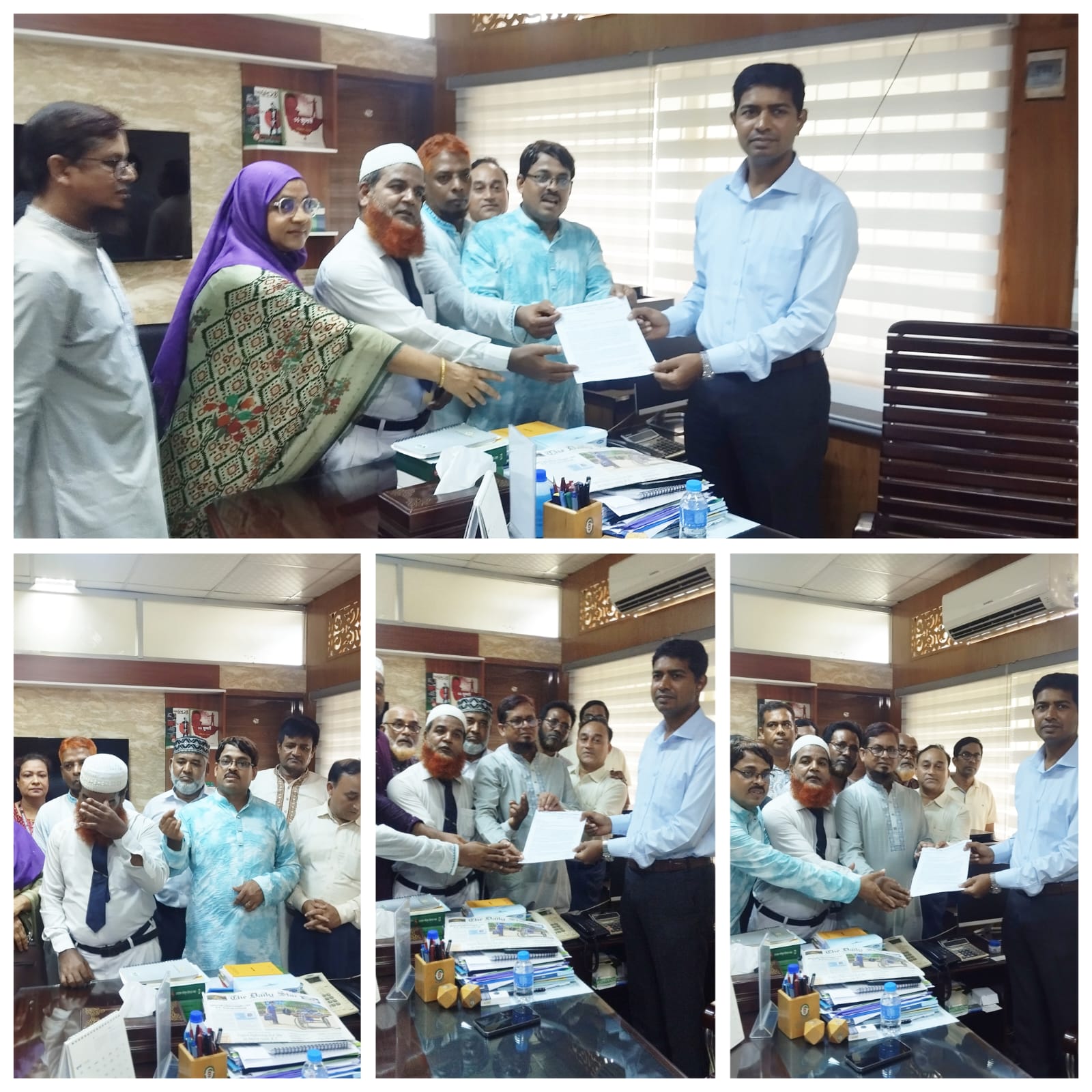 মানিকগঞ্জে প্রাথমিক বৃত্তি পরীক্ষায় কিন্ডারগার্টেন অন্তর্ভুক্তির দাবিতে মানববন্ধন।